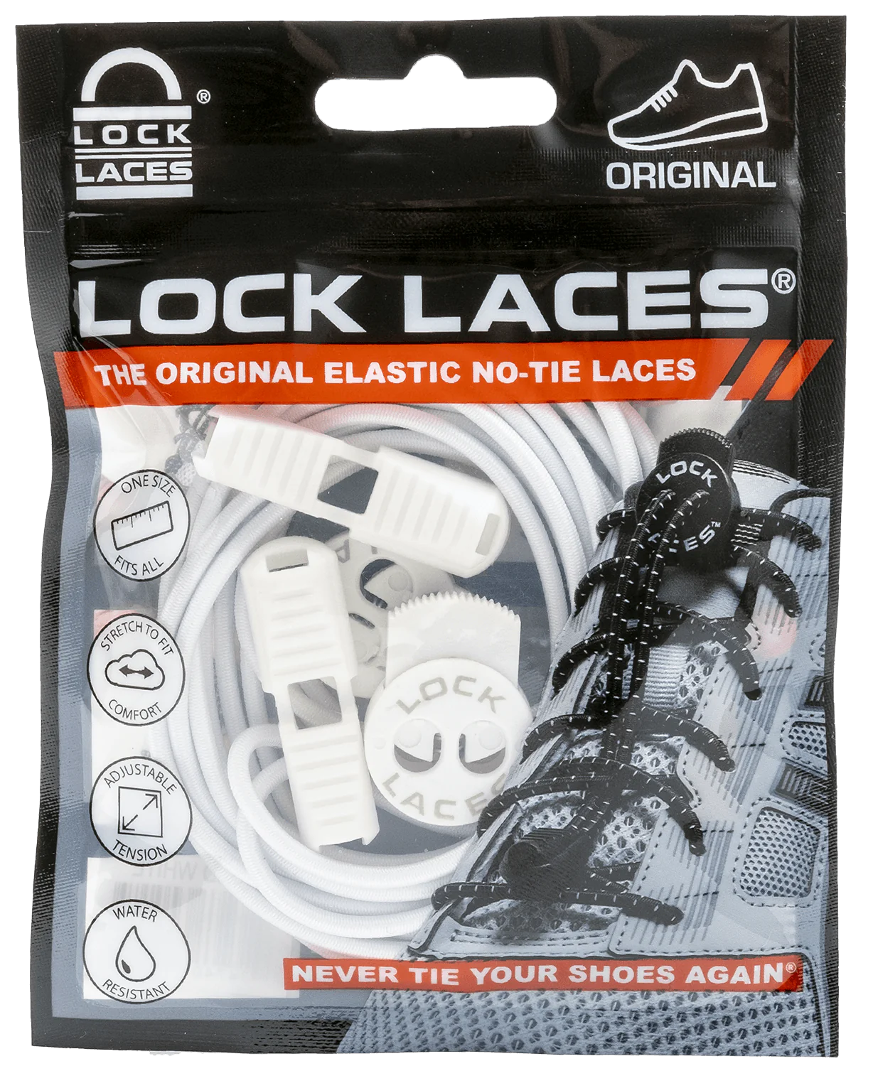 Lock Lace-Shoe Solid White – Remarkable Feet