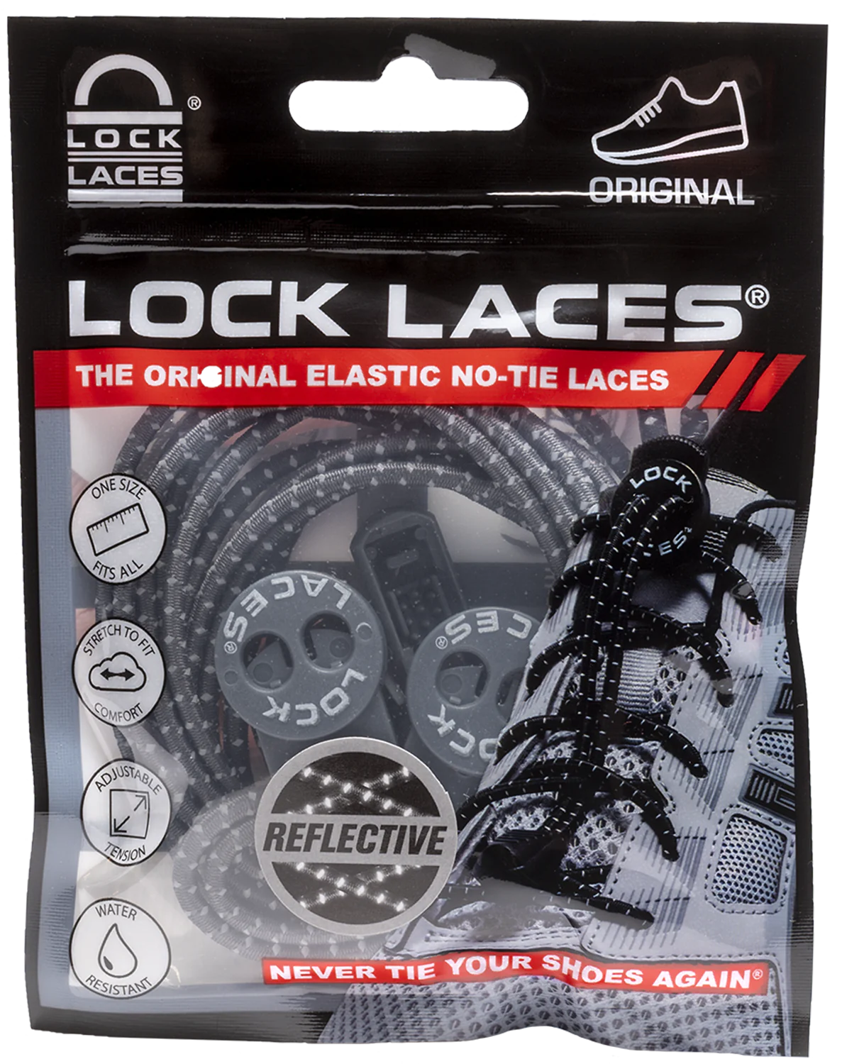 Lock Lace-Shoe Refl. Dark Gray